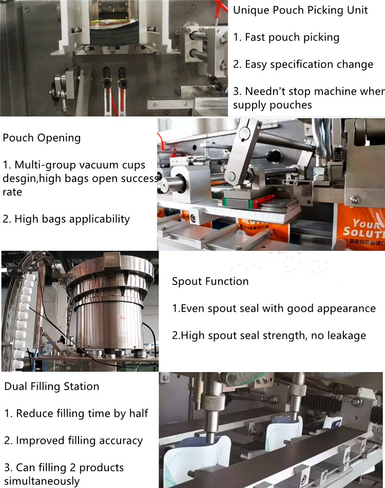 SG-180 High Precision Automatic Sachet Filling Machine High Speed Pre-Made Doypack Powder Salt Granule Multifunctional for Oil supplier