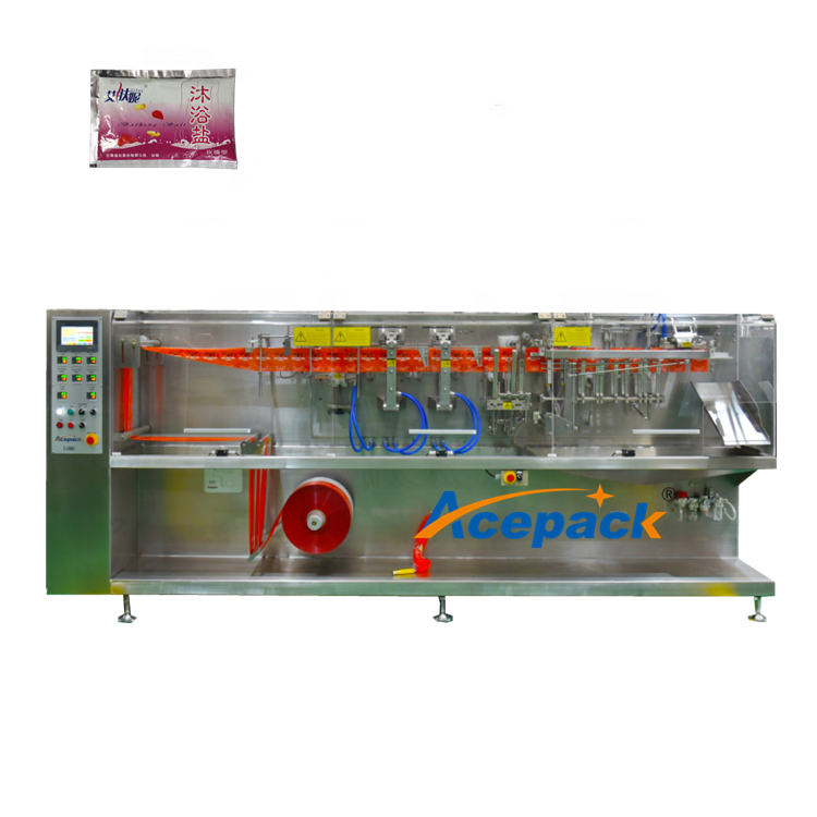 S-180D Roll film sachet packing double outlet packing liquid filling food packing machine details