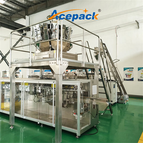 Using the doypack with zipper packing machine