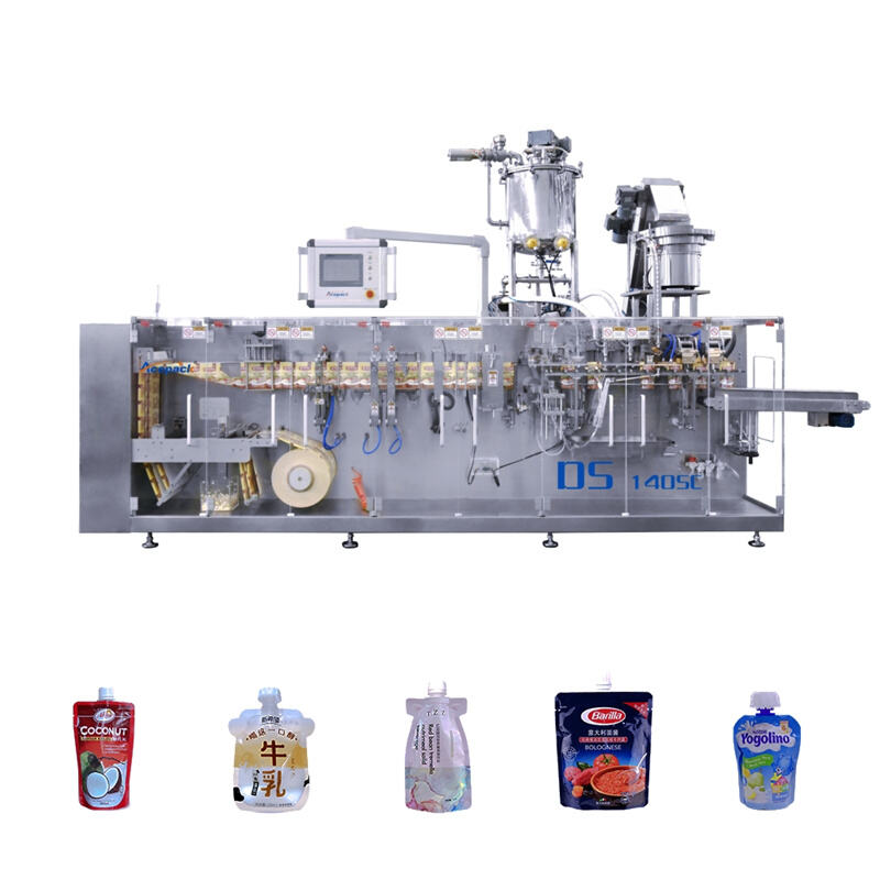 Top spout pouch filling machine