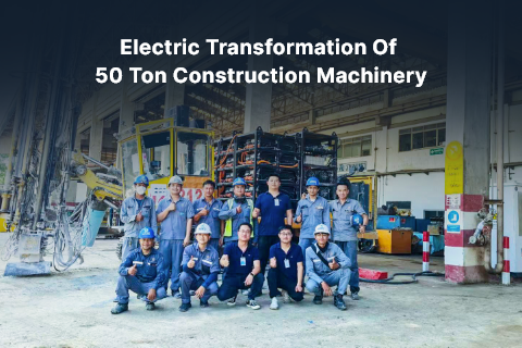 AEAUTO Successfully Rolled Off the World's First Batch Of 50 Ton Construction Machinery Electrification Transformation
