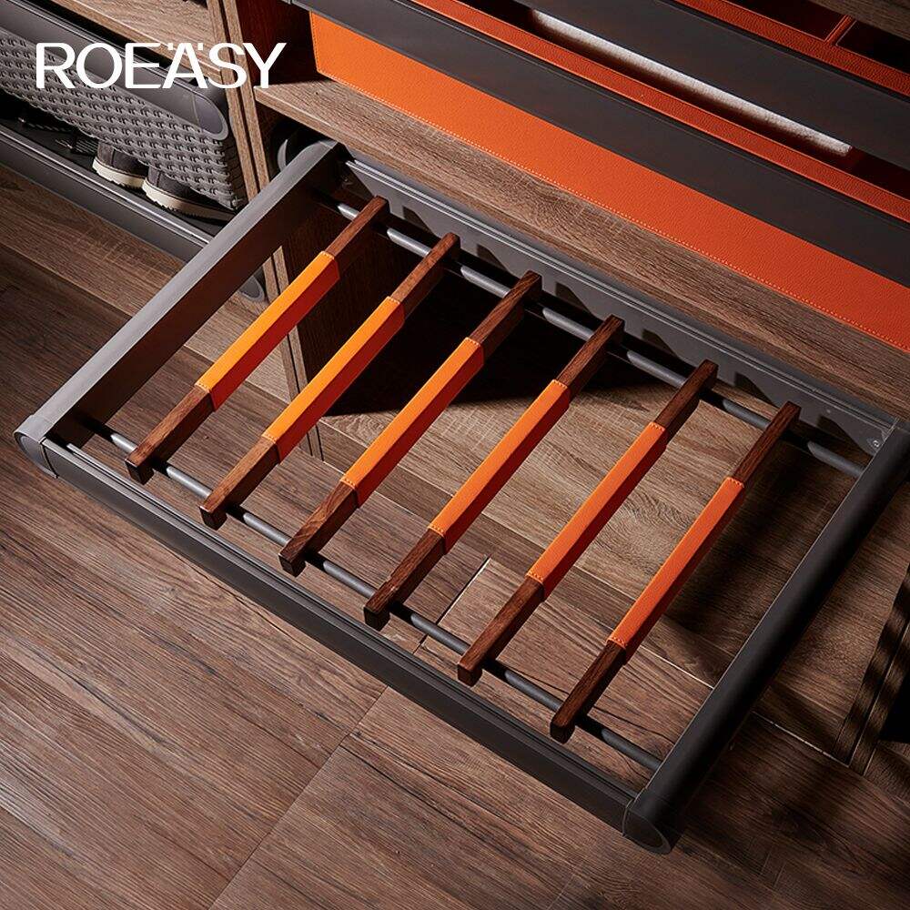 ROEASY R3002C+R3002G Smooth Series Minimalist Design Wardrobe Hardware Pull Out Trousers Rack