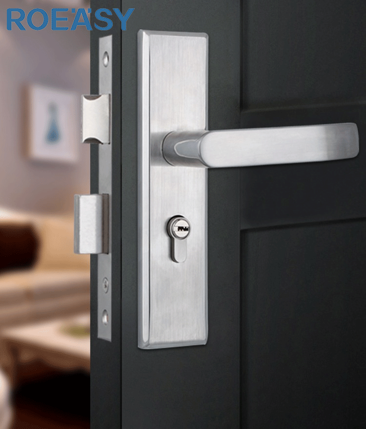Roeasy GD-MA serijos daugiafunkcis nerūdijančio plieno skydinis užraktas nuo vagystės durų rankenos durų spynų komplektas buitinės durys tylus universalus tipas
