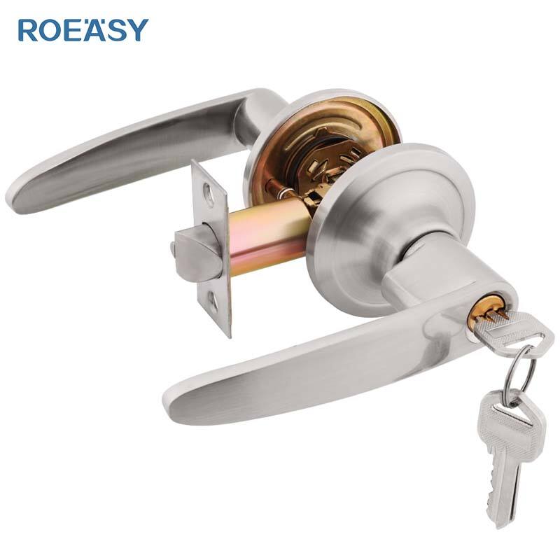 Roeasy 3694SN-ET Fechaduras de porta de liga de zinco Maçaneta tubular Entrada comercial Passagem de privacidade Alavanca Fechadura de porta do quarto