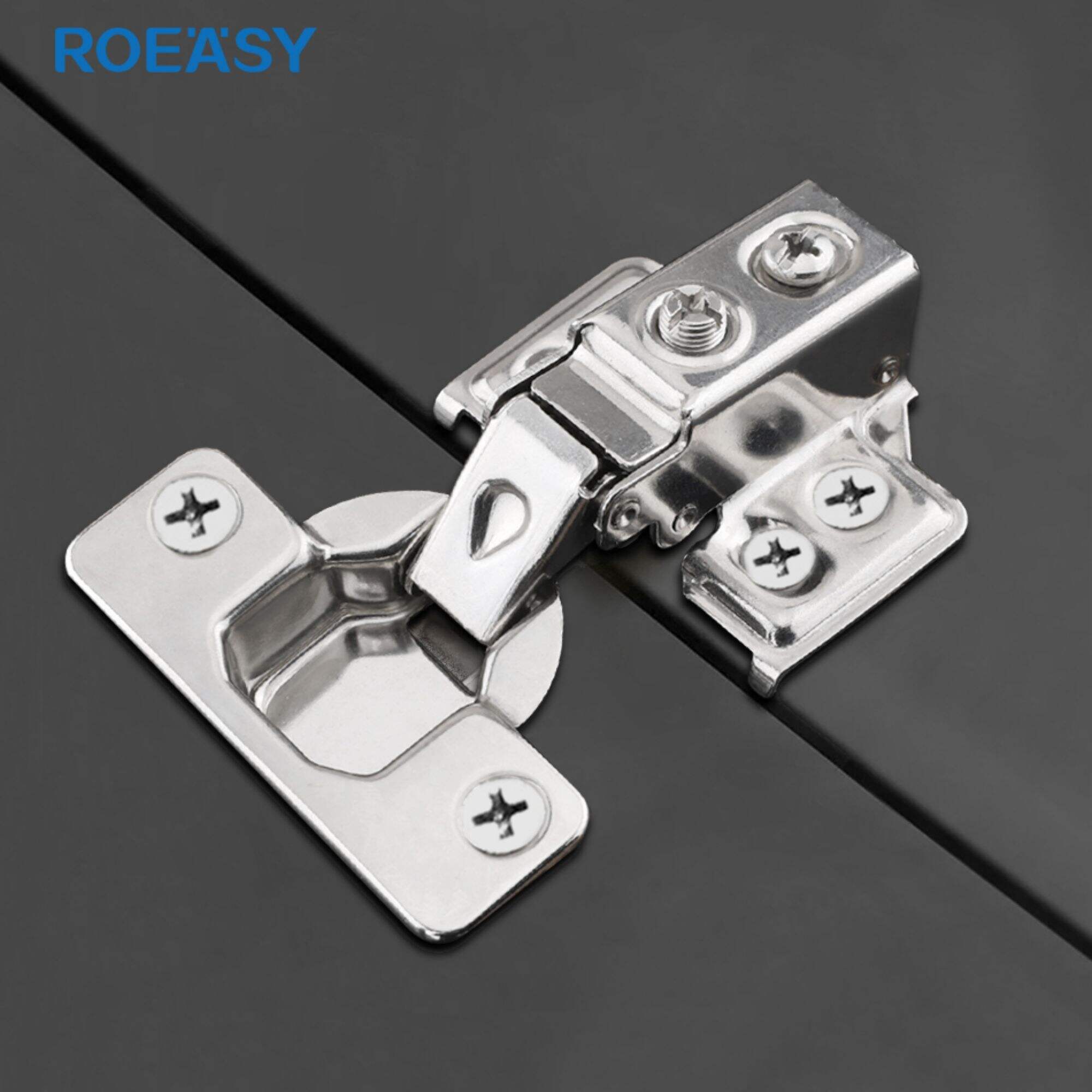ROEASY CH-295PSS Fixed Hinge SUS 201 Stainless Steel Hydraulic Hinge for Narrow Side Cabinet and Cupboard Door Short Arm Hinge