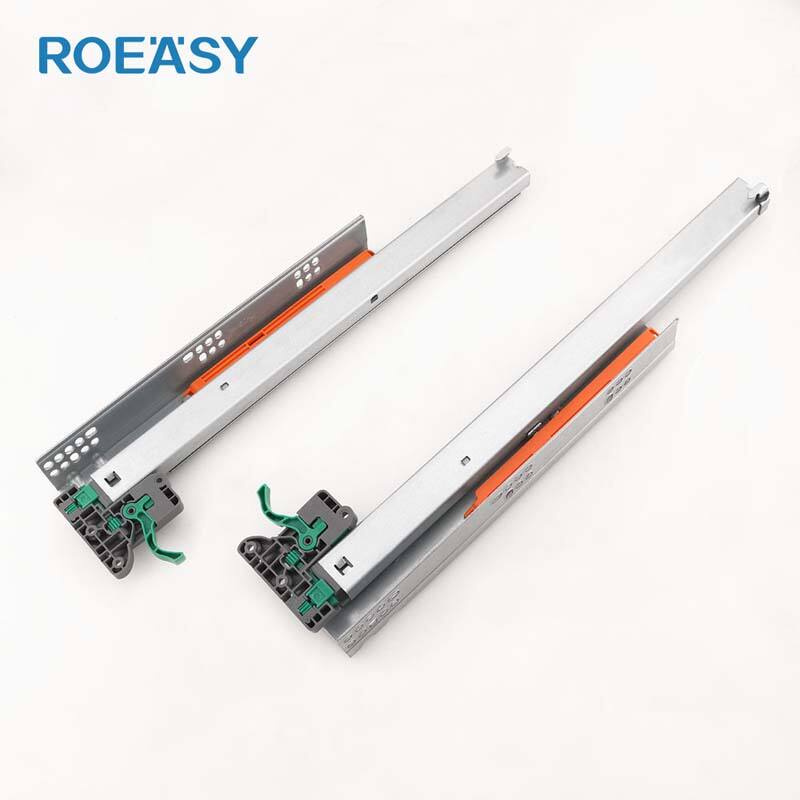 ROEASY 2D Soft close Kitchen hardware accessories full extension concealed drawer slide undermount slides