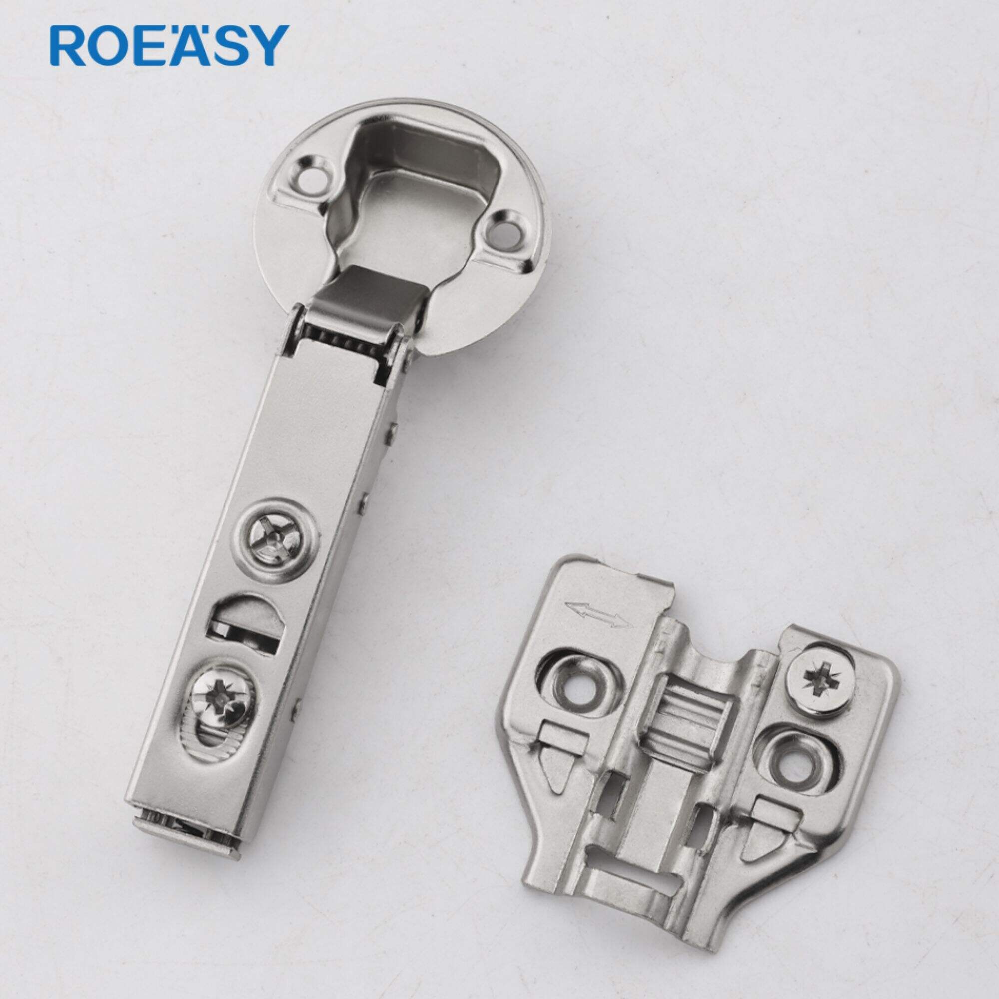 Roeasy Soft Close 3D Adjustable Hinge 35mm Round Cup Glass Cabinet Door Hinge for Glass Display Cupboard Hinge