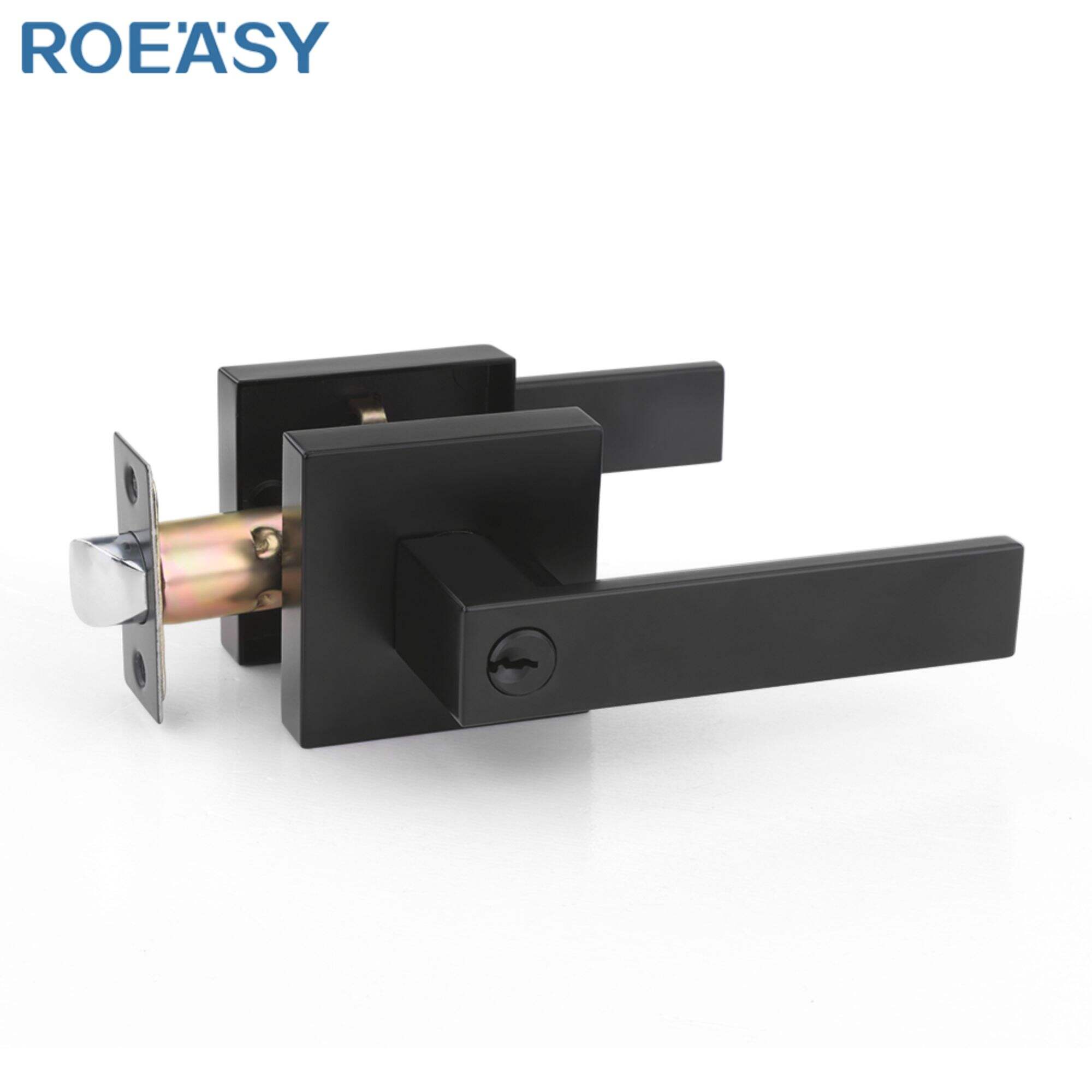 Roeasy 6271BN-ET Durable Lever Door Handle Lock With Double Cylinder Deadbolt Door Lock