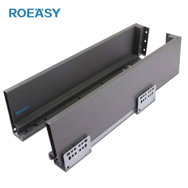 ROEASY TD-195T 101MM Factory price Slim Tandem Box Soft Close undermount Drawer slide premium oem factories