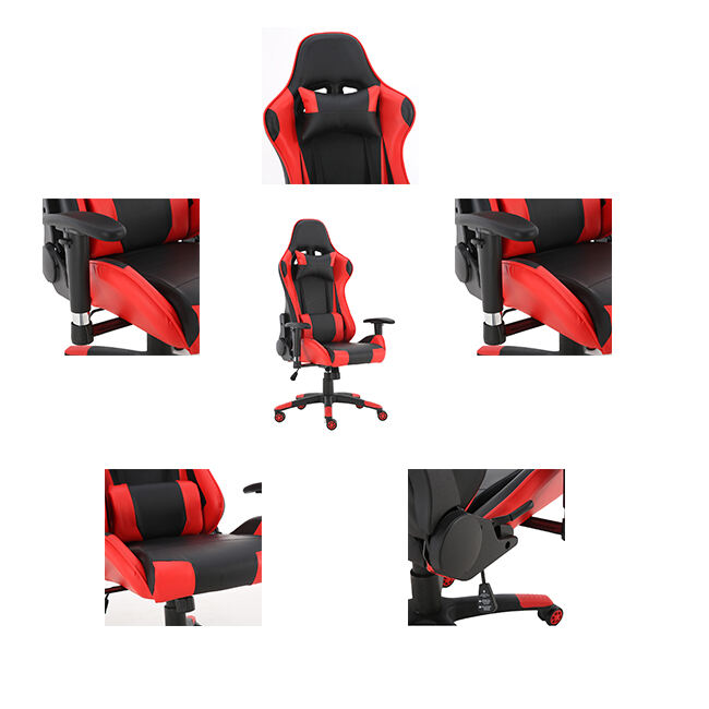 Factory Price Blue Synthetic Leather 2d Armrest Racing Style Play Station Gaming Chair factory