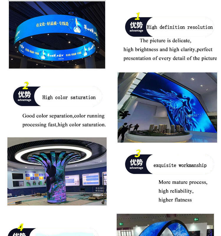 Outdoor Soft Screen Shaped Display Led Screen Display factory