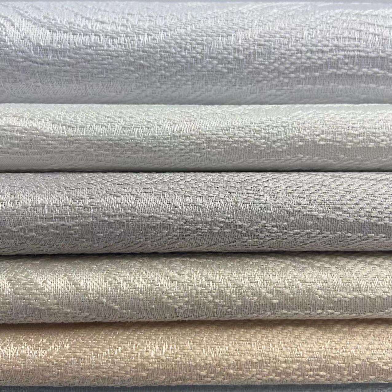 4 pass flocking 100% blcck out coating jacquard design curtain fabric roll textiles for living room and bedroom details