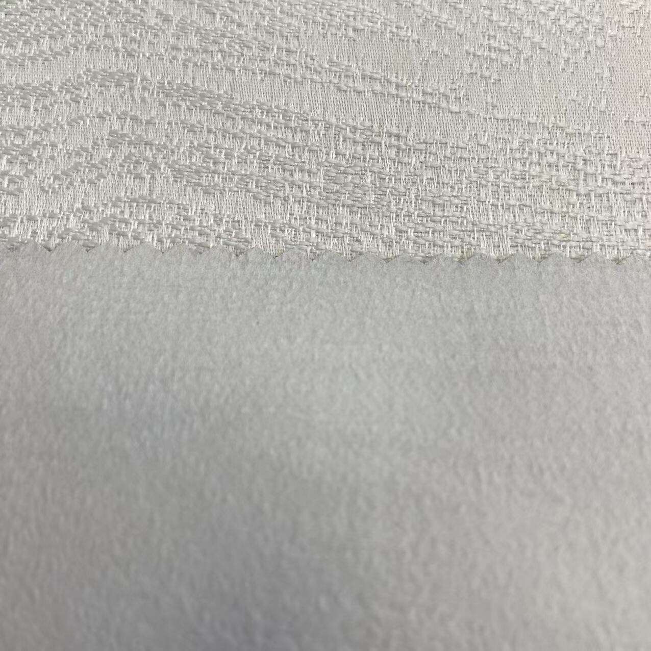 4 pass flocking 100% blcck out coating jacquard design curtain fabric roll textiles for living room and bedroom factory