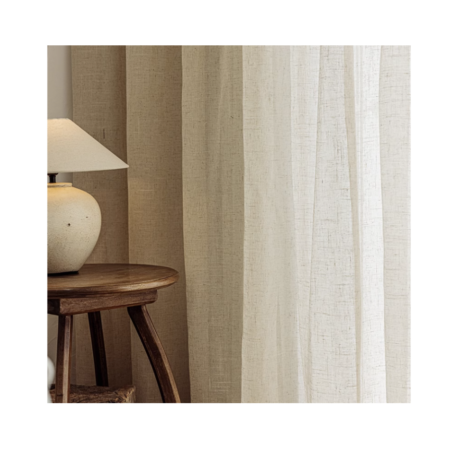 2023 New arrival  slub sheer  color potions  window Sheer Curtains supplier