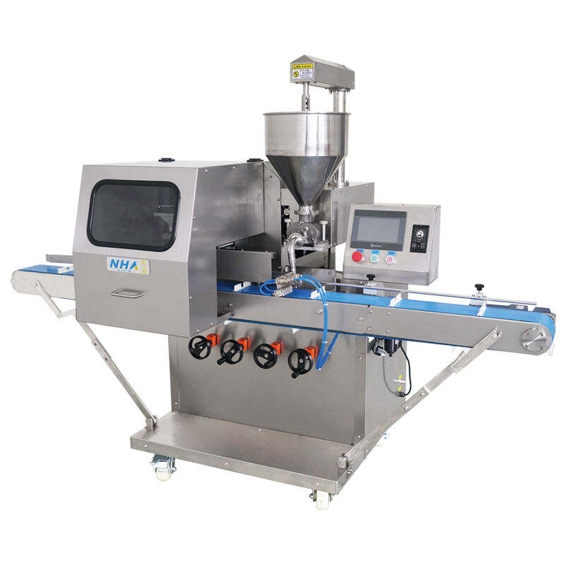 PLC Control Bread Slicing And Filling Machine With Cream Jam Chocolate And Other Fillings For Different Shapes Of Bread And Cake