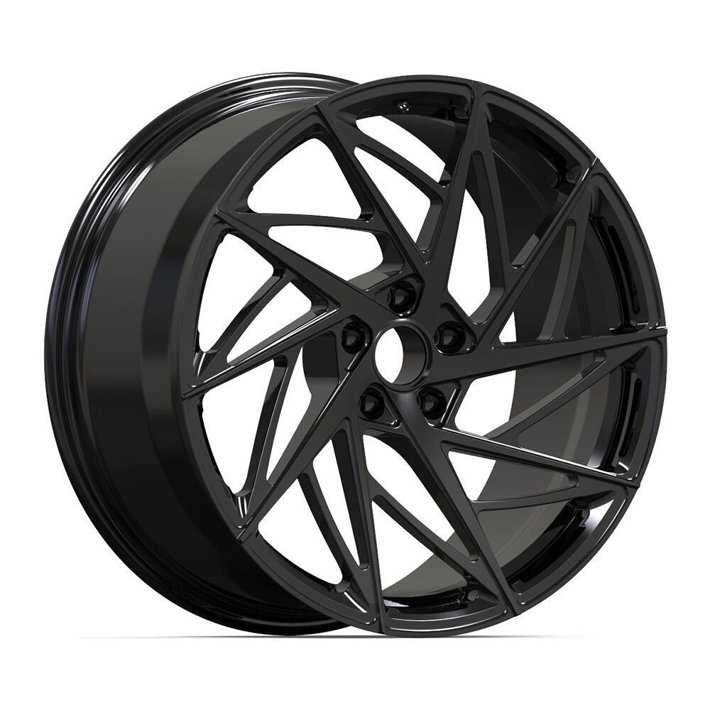 Gloss Black Alloy Wheels 16-24 Inch 1 Piece Monoblock Forged Aluminum Alloy 5 Hole Passenger Car Wheel Rim for Tesla factory