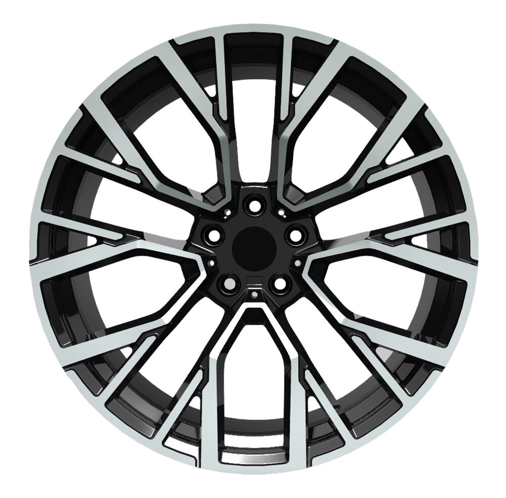 Staggered Black Machine Face Rims Five Spoke Monoblock 20Inch Forged Alloy Wheels 5/112 for BMW X5 20 Inch Rims details