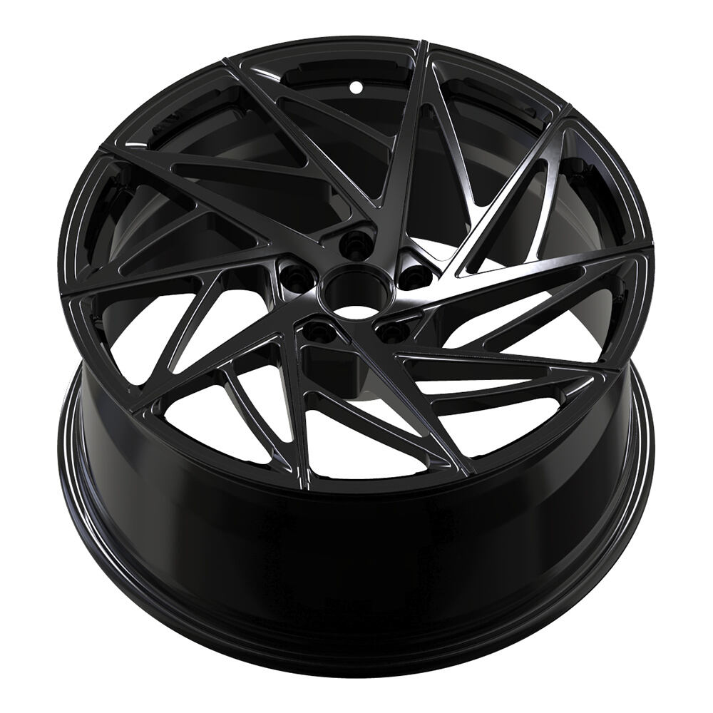 Gloss Black Alloy Wheels 16-24 Inch 1 Piece Monoblock Forged Aluminum Alloy 5 Hole Passenger Car Wheel Rim for Tesla manufacture