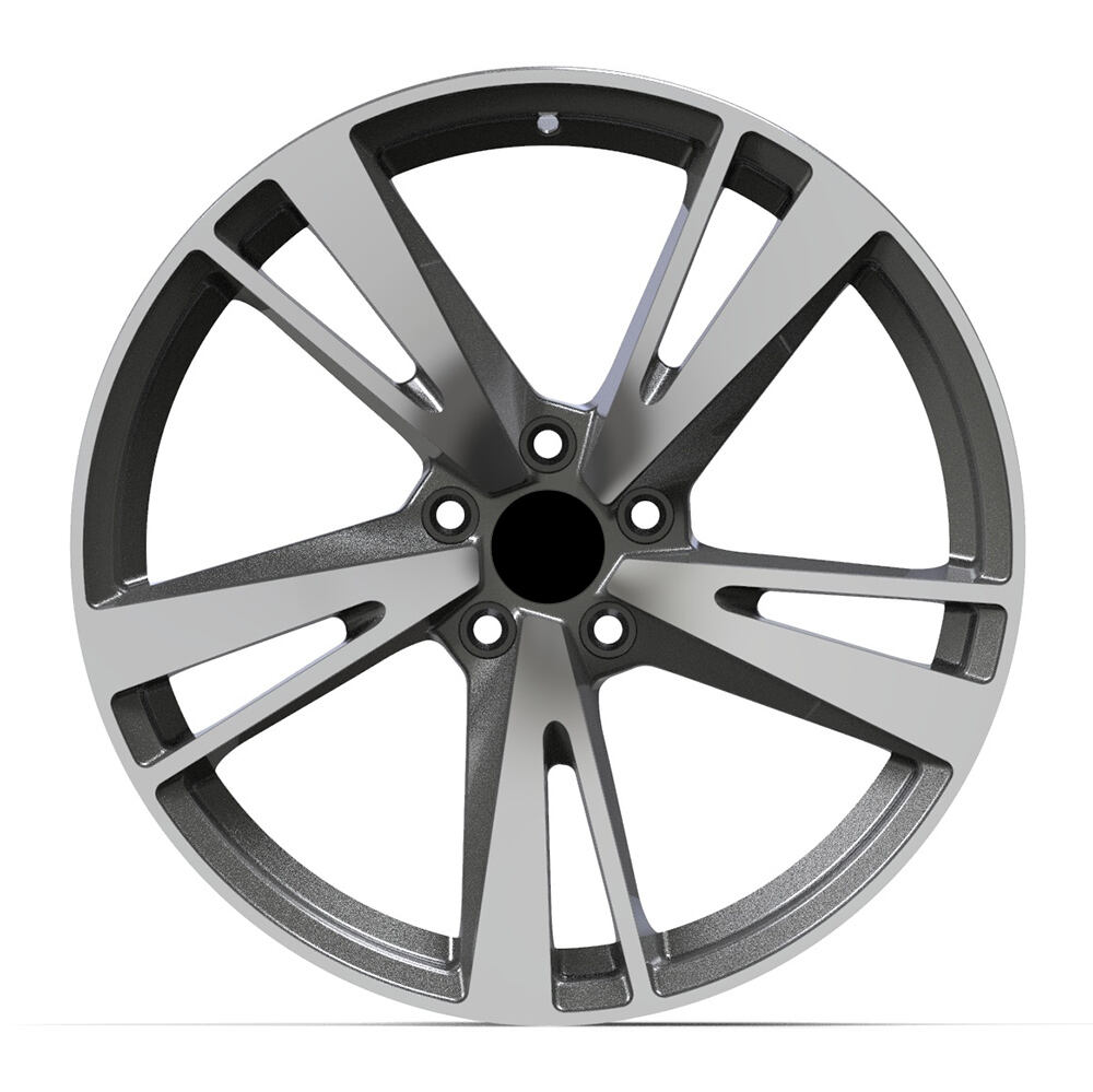 18 19 20 21 22 Inch Gun Gray Machined Face Custom Forged Rim One Piece Monoblock Wheels 19 Inch 5x112 8.5 J for Audi A3 details