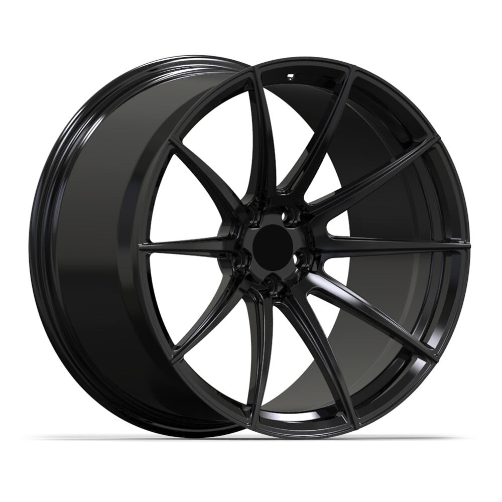 Custom Monoblock Forged Gloss Black Rims 15 to 24 Inch 6061-T6 Aluminum Alloy Car Wheels for Lamborghini 5x112 20 Inch supplier