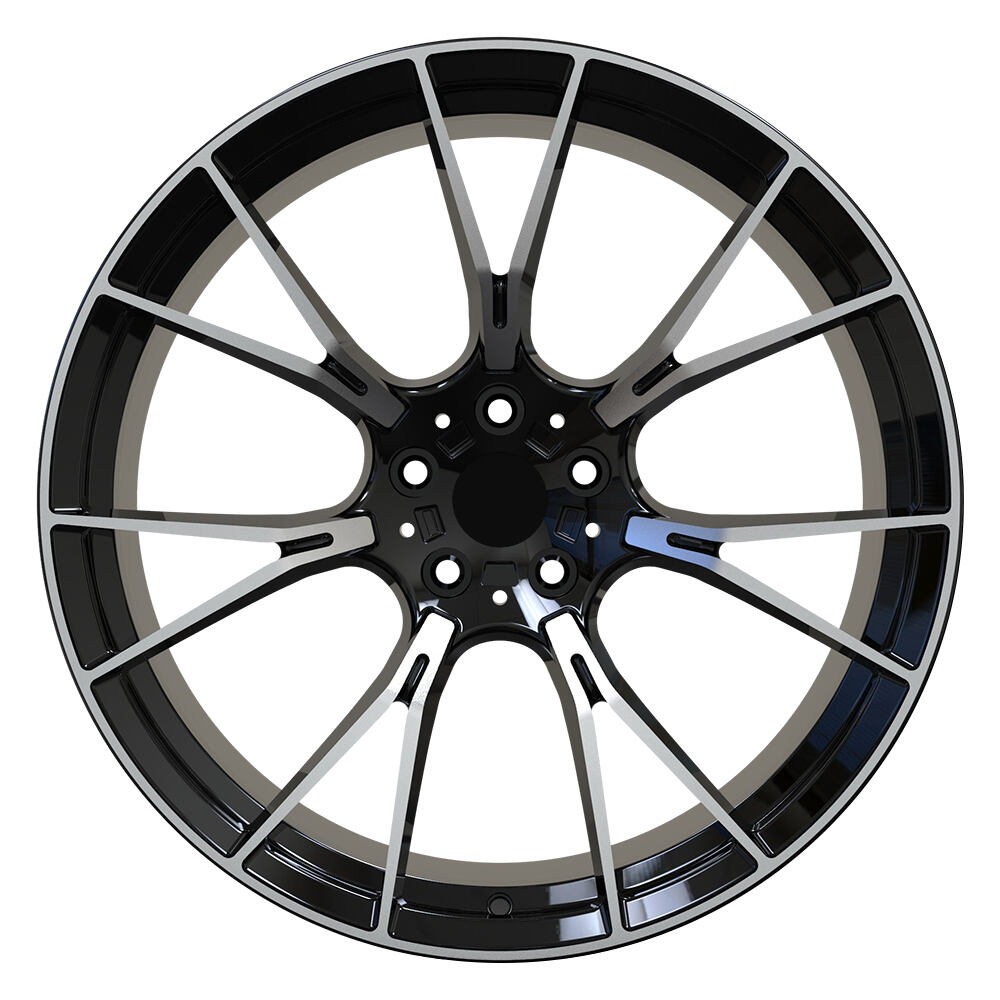 Car Accessories Monoblock Passenger Car Wheels Forged Alloy Wheels Rims 20 Inch 5*112 for BMW 5 7 Series with Black Machine Face supplier