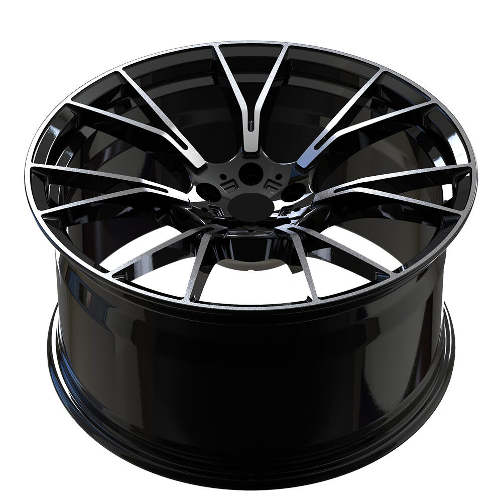 Car Accessories Monoblock Passenger Car Wheels Forged Alloy Wheels Rims 20 Inch 5*112 for BMW 5 7 Series with Black Machine Face supplier