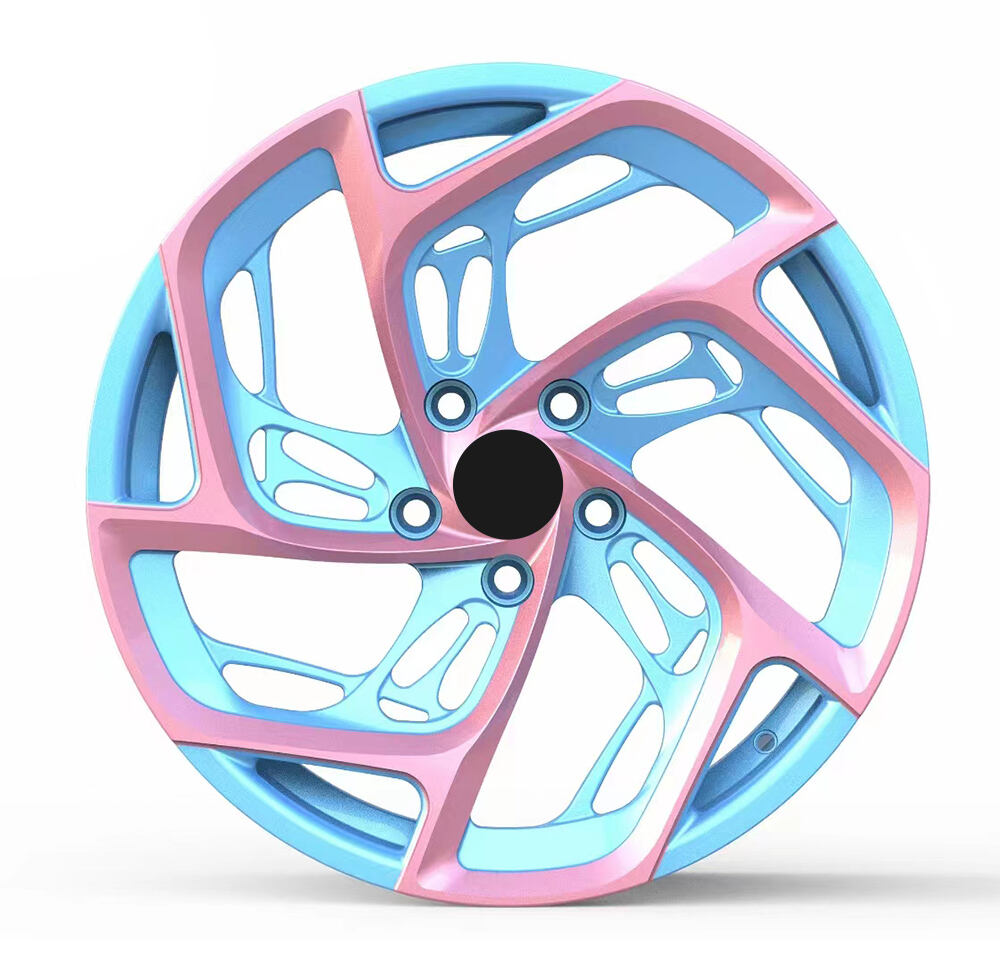 High Quality Forged Custom Blue Pink Color Passenger Car Wheels Monoblock Forged Wheel Rim 19''- 24'' Inch for Ferrari details