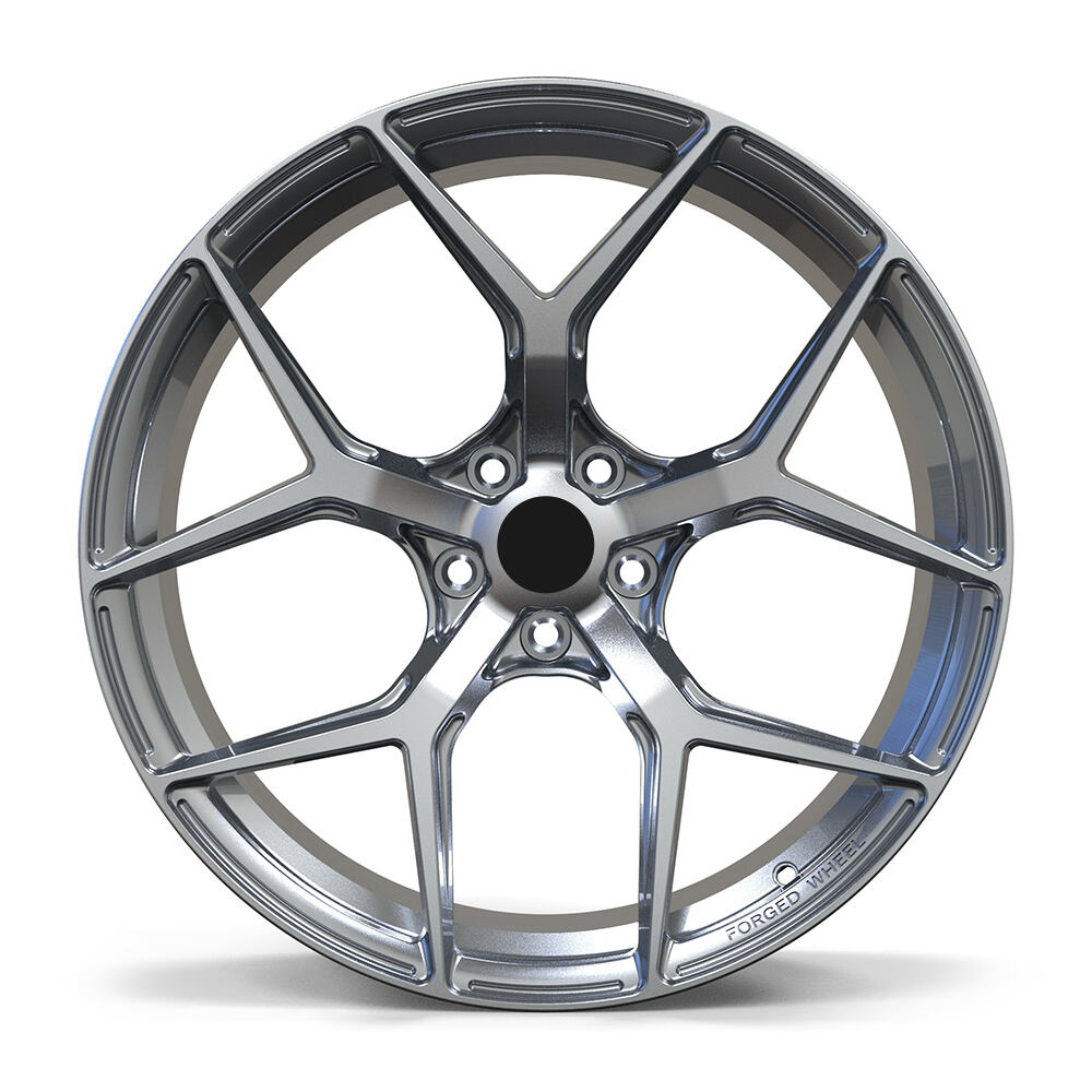 Dostosowany monoblok 5 otworów 6061-T6 Pistolet świetlny ze stopu aluminium Szara twarz maszynowa Kute felgi 20 cali 5x112 66.6 dla fabryki BMW G30