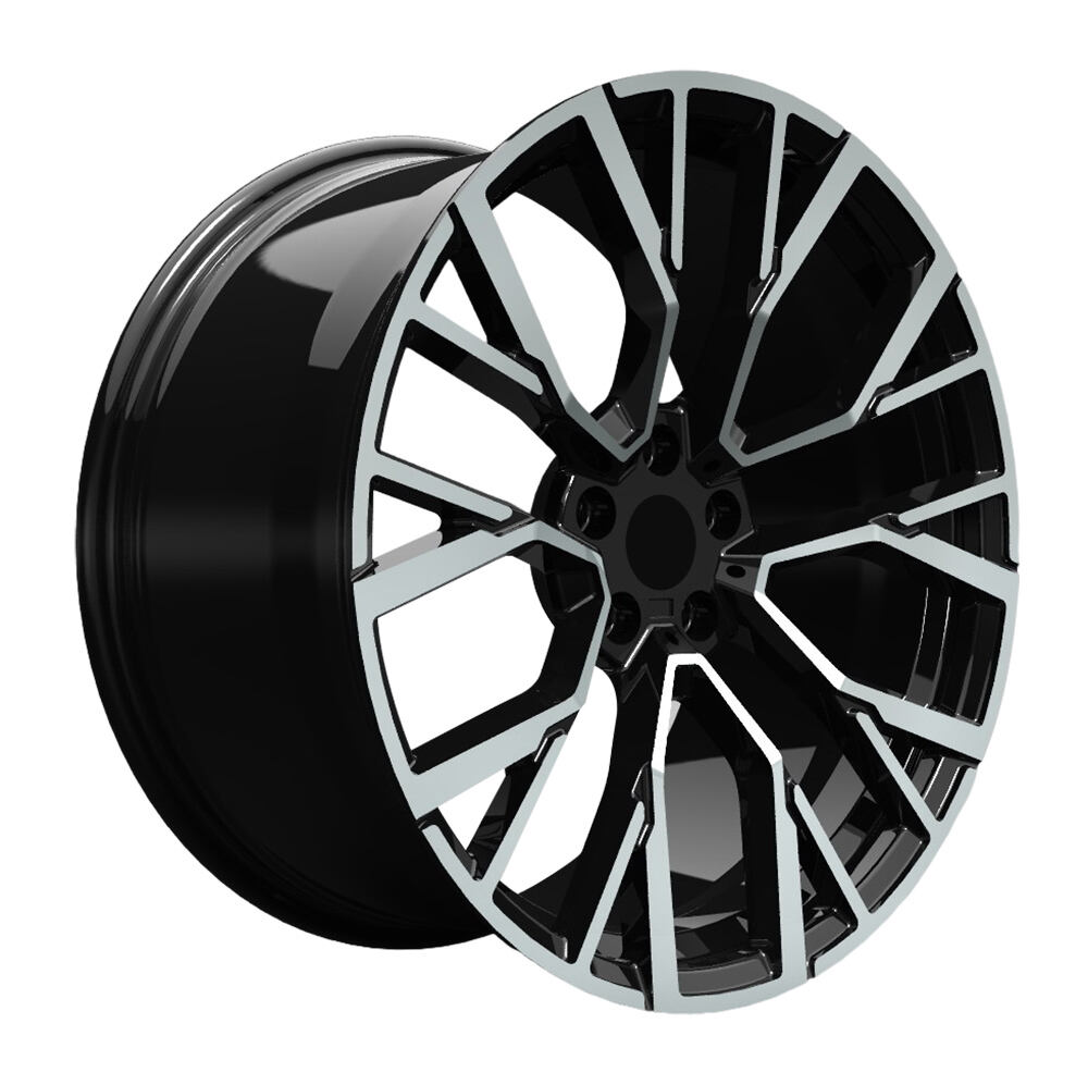 Staggered Black Machine Face Rims Five Spoke Monoblock 20Inch Forged Alloy Wheels 5/112 for BMW X5 20 Inch Rims factory