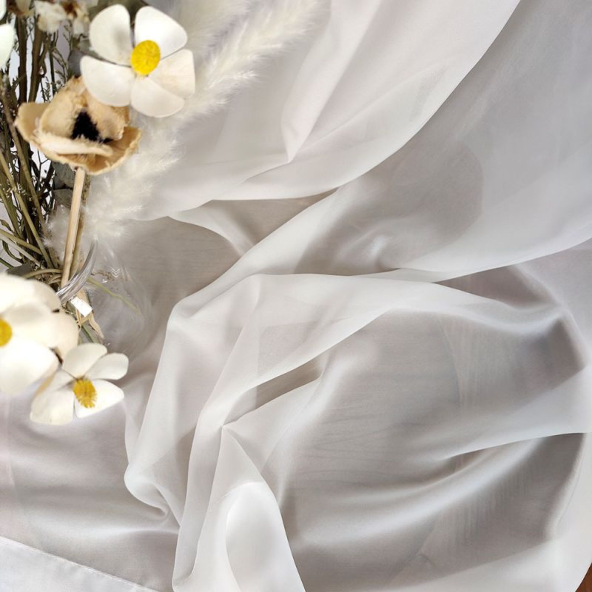 Plain elegant sheer curtain fabric 