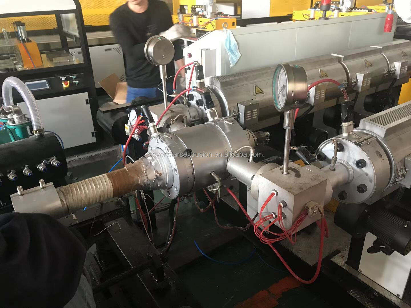 Plastic PVC PP PE PA Electric Sheath Corrugated Hose Making Machine factory