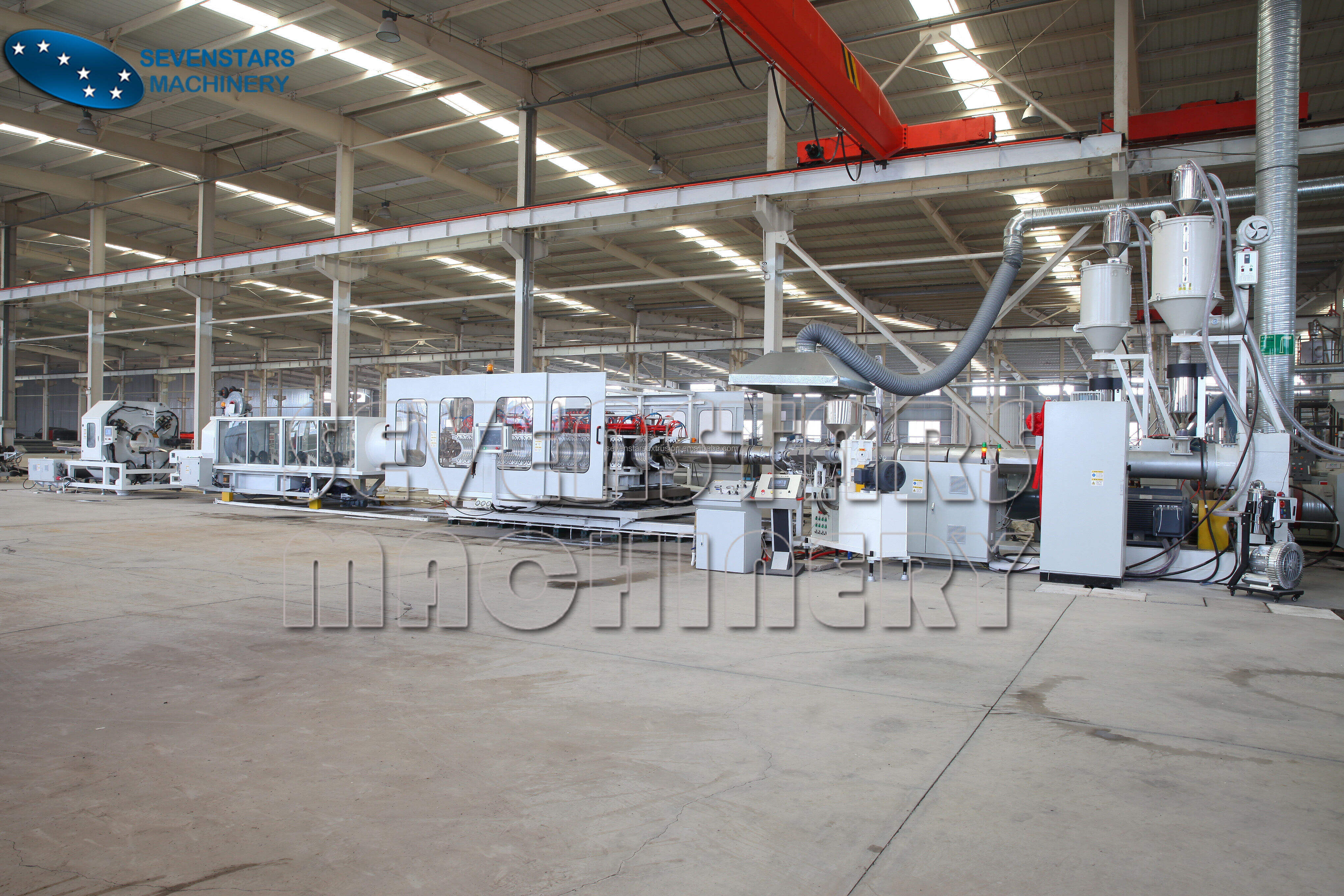 Sevenstars Double Wall Corrugated Pipe Extrusion Production Line Drain-pipe Making Machine supplier