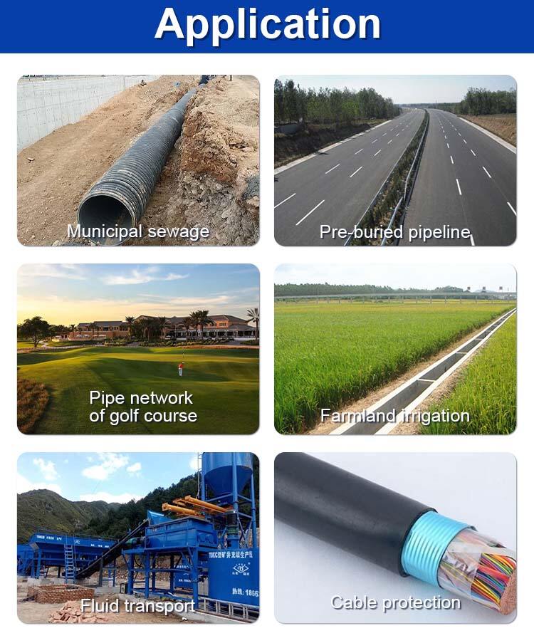 Sevenstars 200-600mm DWC Production Line HDPE Double Wall Corrugated Pipe Plastic Pipe Extrusion Line details