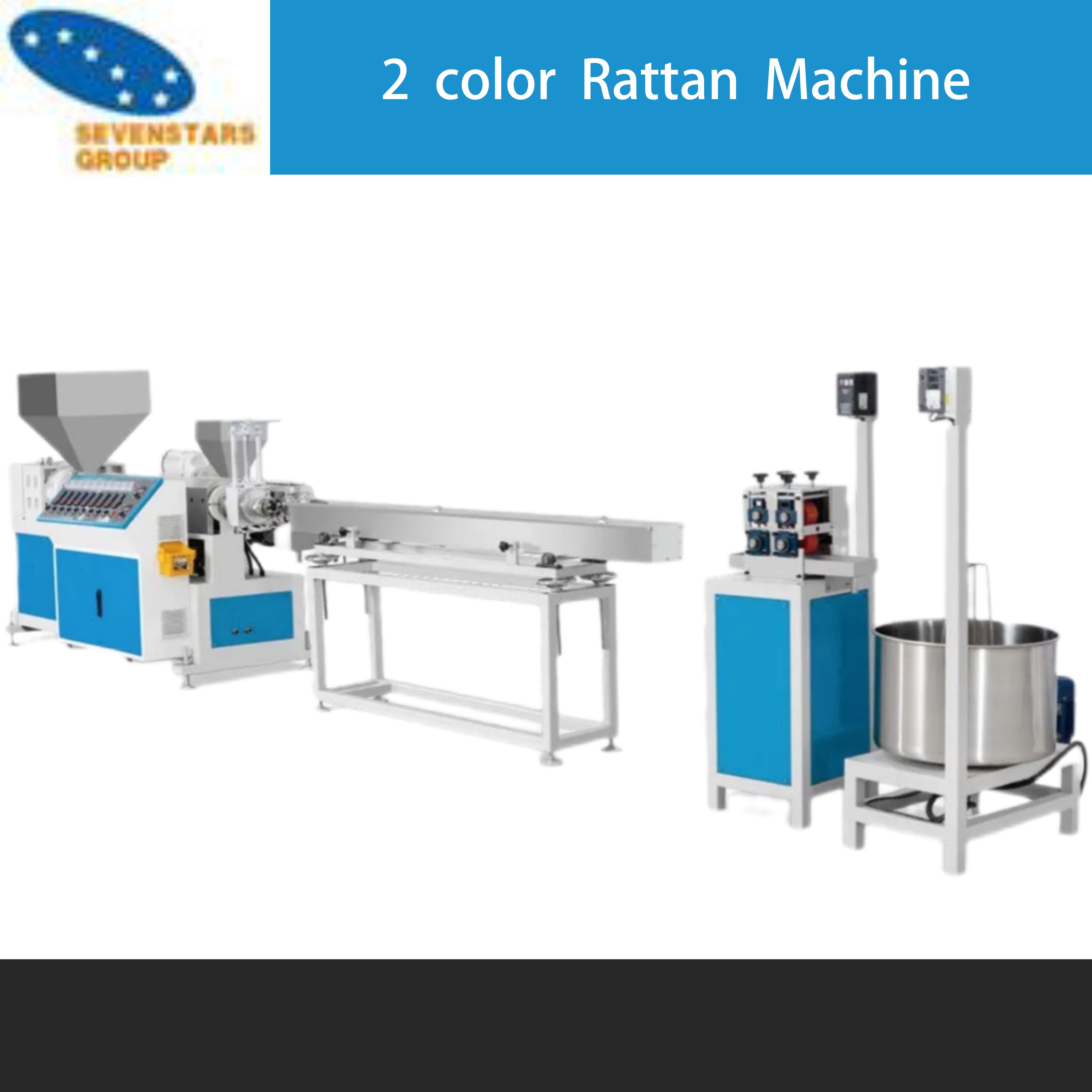 Sevenstars Variable Multi-color Rattan Imitation Machine Production Weaving Plastic Wicker making Line factory