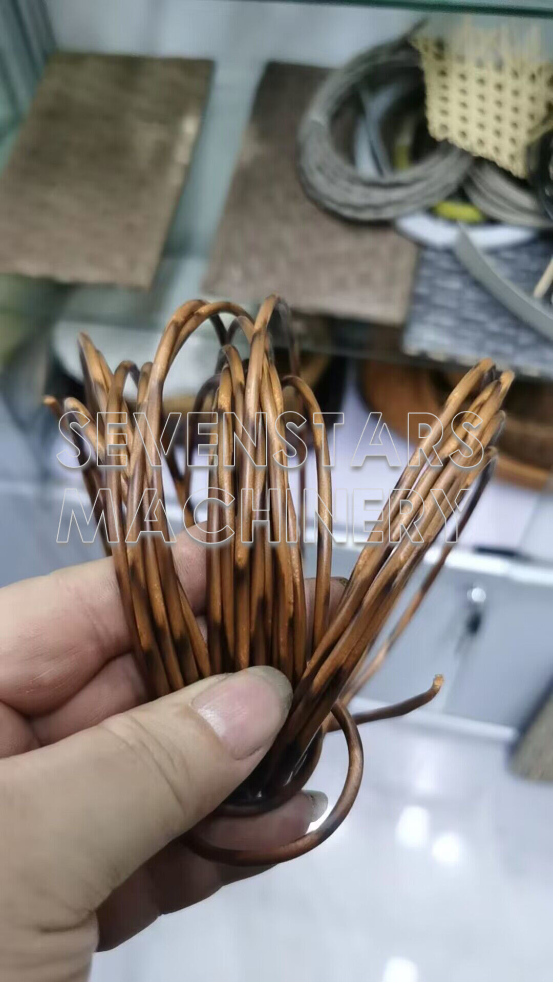 Sevenstars Variable Multi-color Rattan Imitation Machine Production Weaving Plastic Wicker making Line manufacture