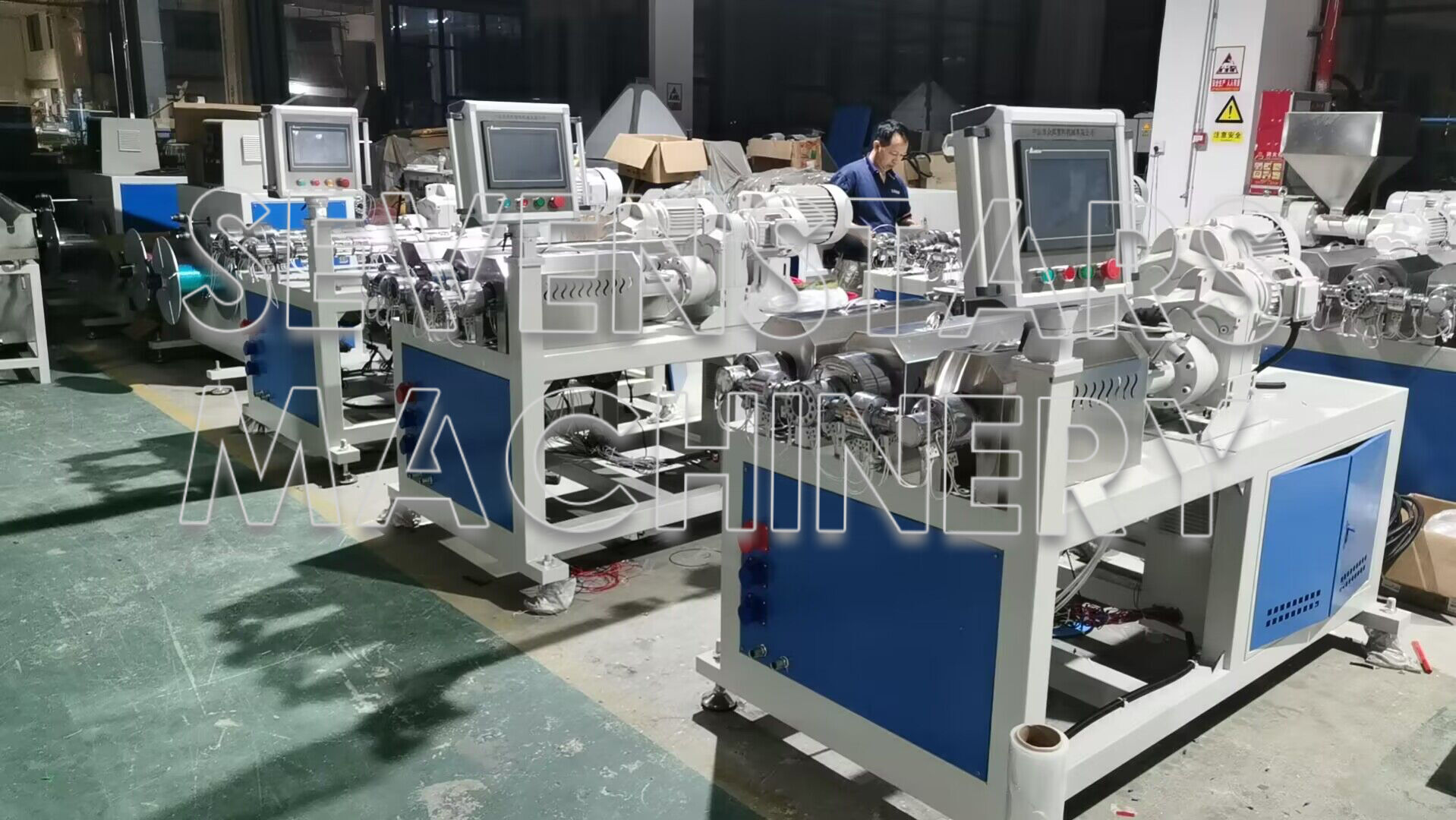 Sevenstars Variable Multi-color Rattan Imitation Machine Production Weaving Plastic Wicker making Line factory