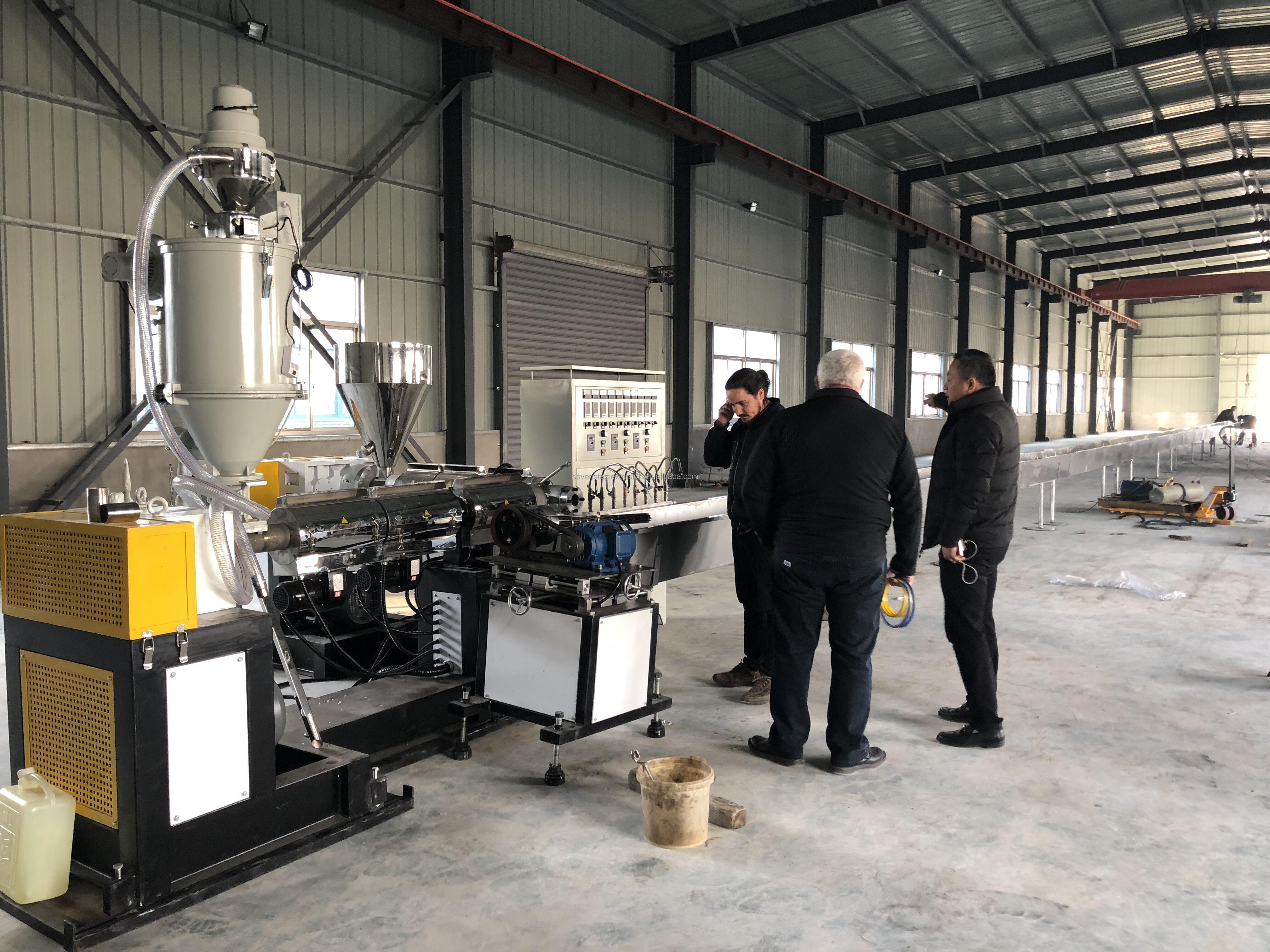 PVC Spiral Hose Pipe Making Machine Manufacturing Plan with Small Extruder Machine factory