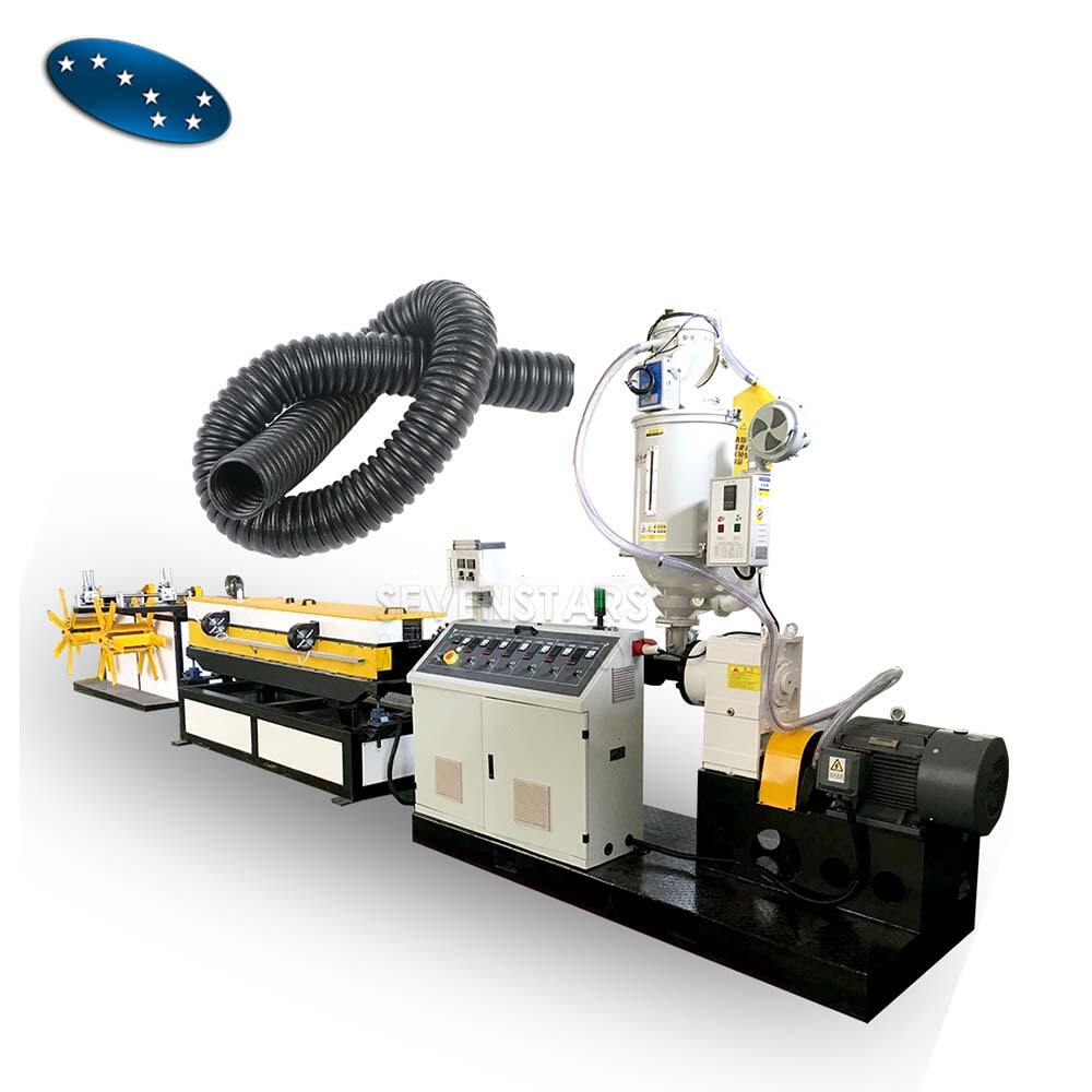 Sevenstars HDPE PE PP PVC Multifunctional Single Wall Corrugated Pipe Extruding Line Machine Single Screw Core Motor Gearbox supplier