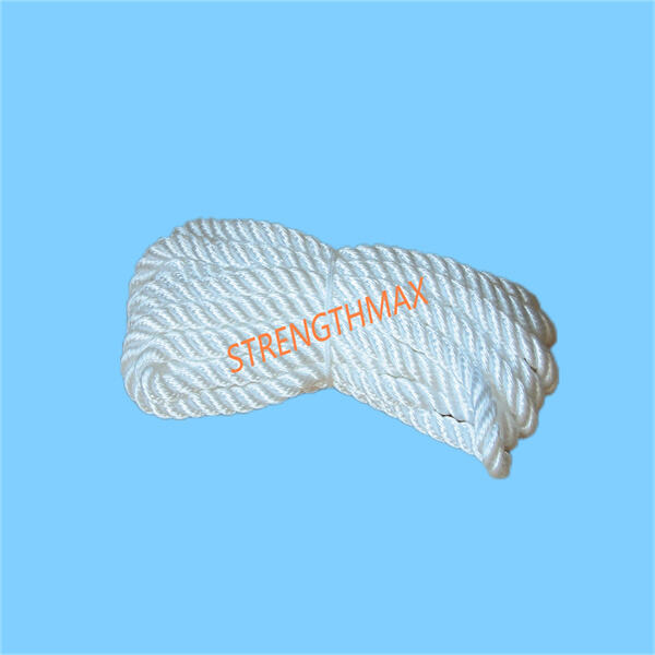 The quality of 3 strand dacron rope for outdoor use.