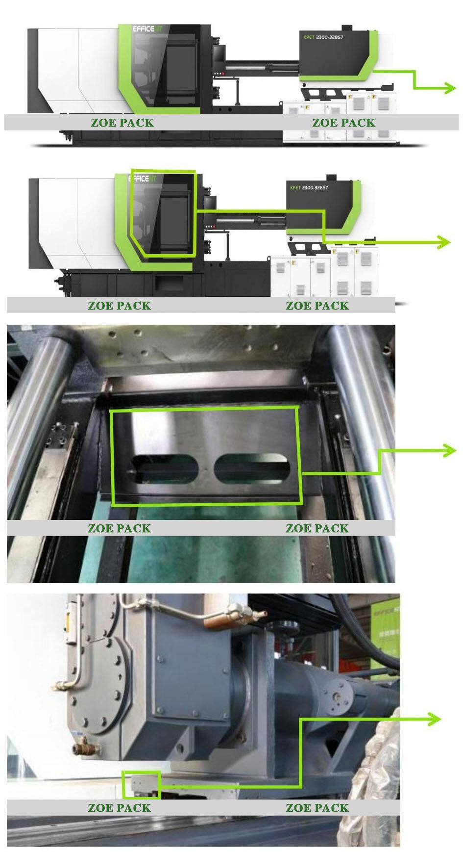 Yüksek Hızlı Verimli Plastik PET Enjeksiyon Makineleri Preform Yapımı Fabrika