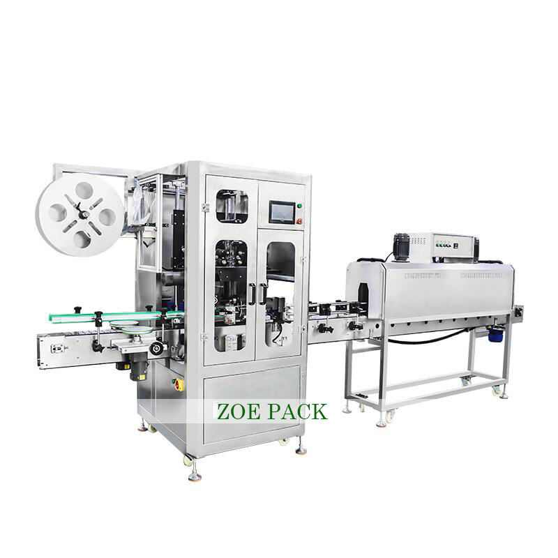 Αυτόματο στρογγυλό πλαστικό μπουκάλι PET PVC Heat Shrink Steam Tunnel Sleeve Machine για την κατασκευή συσκευασίας χυμού νερού