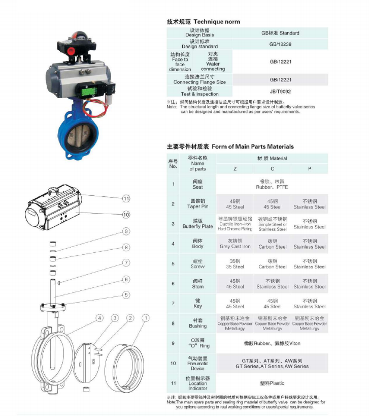 Pneumatic Wafer Butterfly Valve factory