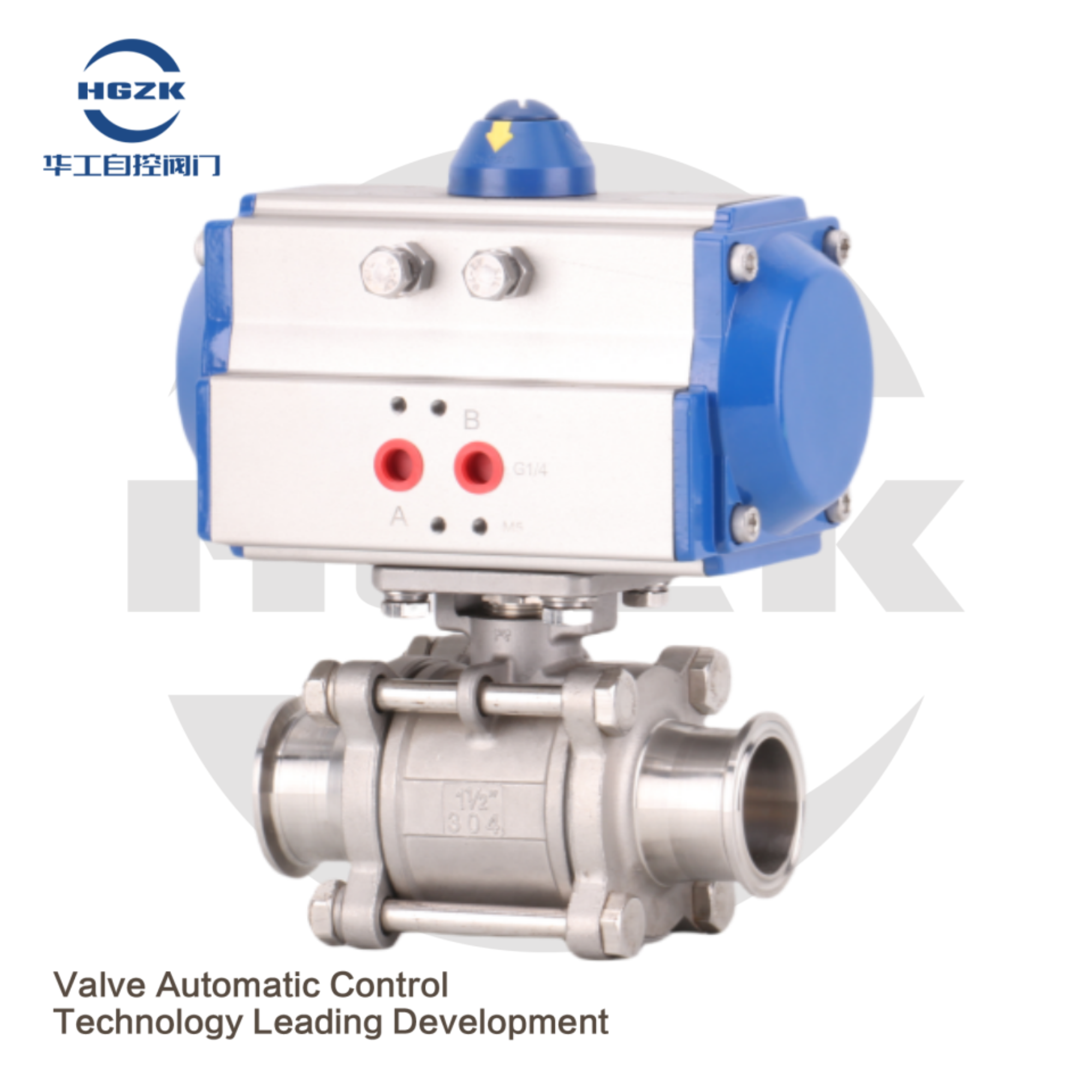 Pneumatic 3PC Ball Valve