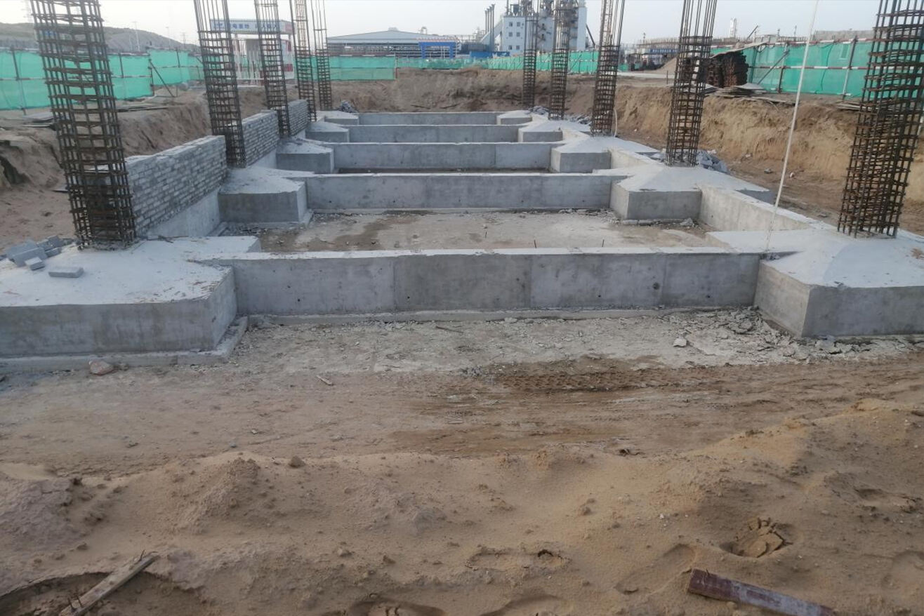 Office building foundation