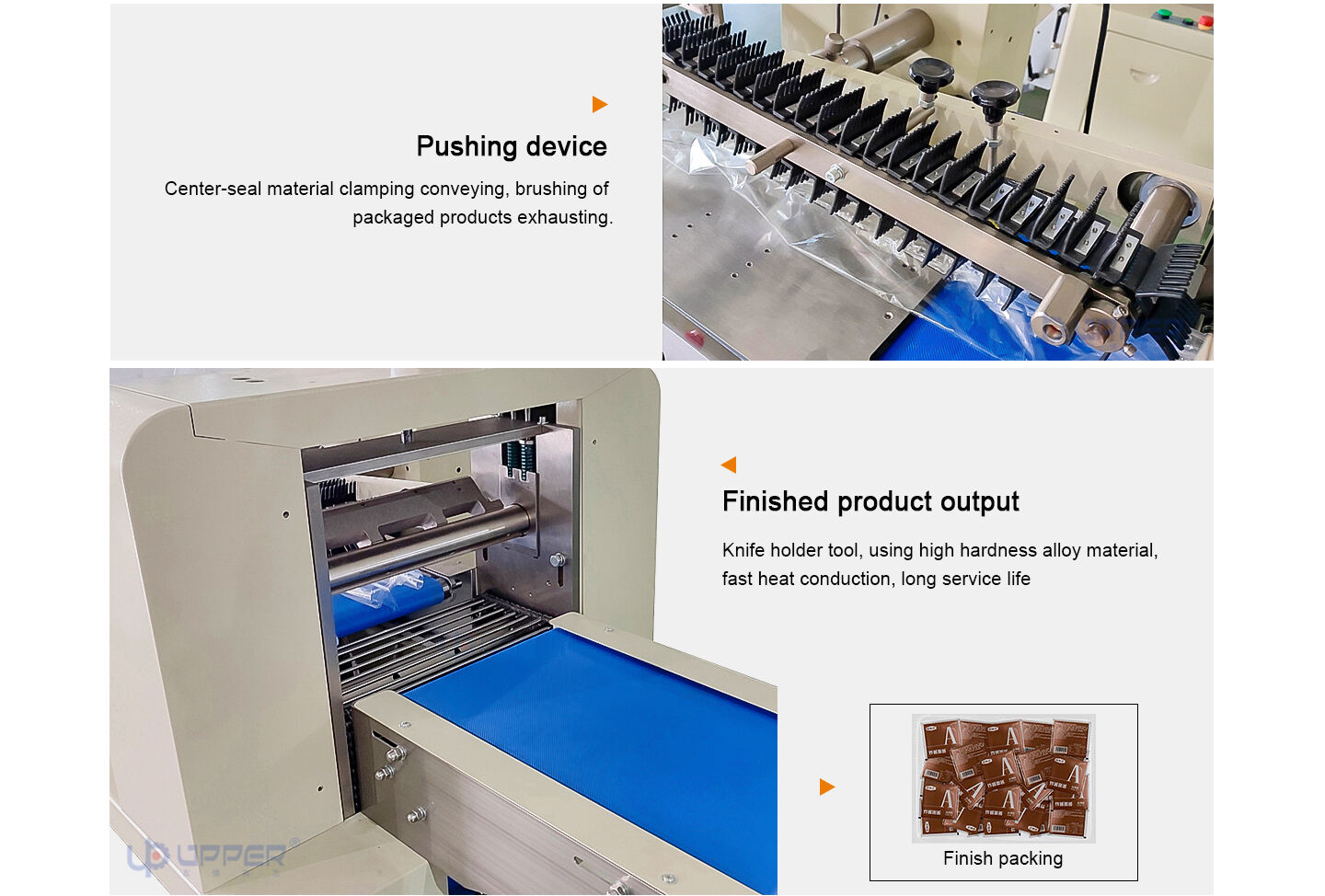 Automatic sachet sorting packing line pouch small bag counting machine secondary packaging machine details