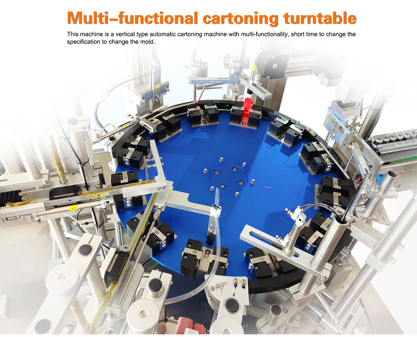 Small bottle Vertical cartoning machine Auto folding Rotary carton box packing machine manufacture