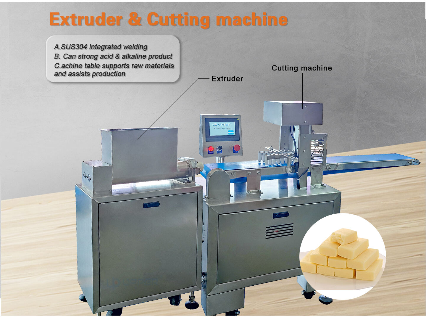 dough extruder wrapper machine automatic food candy bar sugar fondant paste extruding flow packing machine supplier