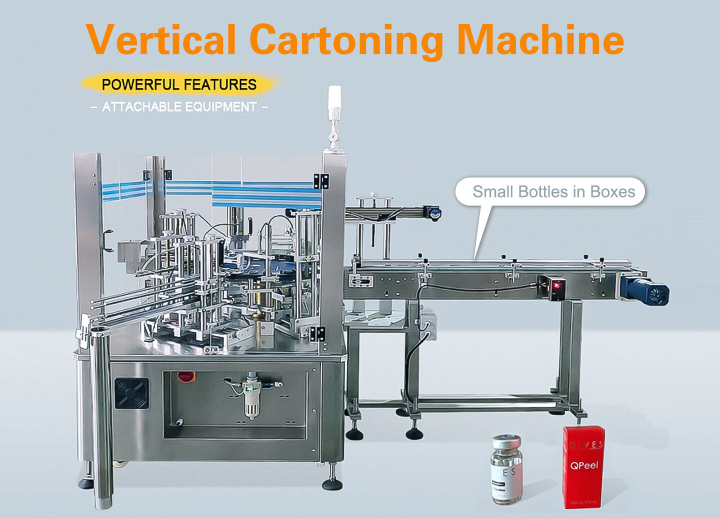 Small bottle Vertical cartoning machine Auto folding Rotary carton box packing machine supplier