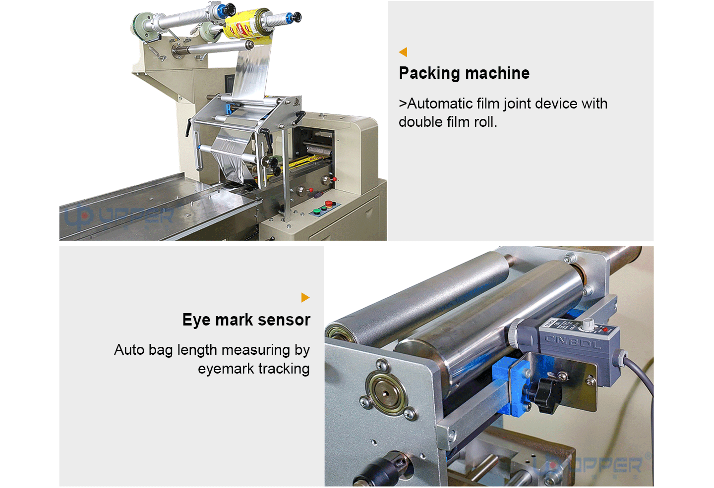 Upper automatic feeding Wafer packaging line for square biscuit waffle packing supplier