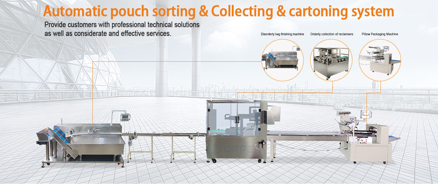 Automatic sachet sorting packing line pouch small bag counting machine secondary packaging machine supplier